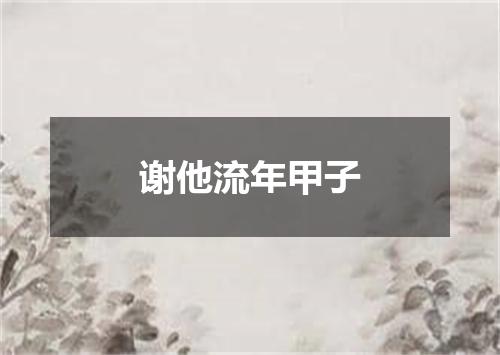 谢他流年甲子