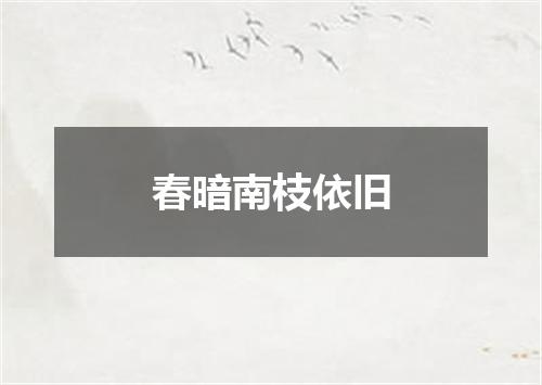 春暗南枝依旧