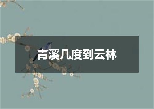 青溪几度到云林