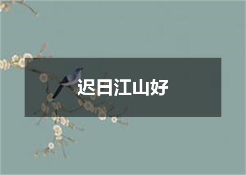 迟日江山好