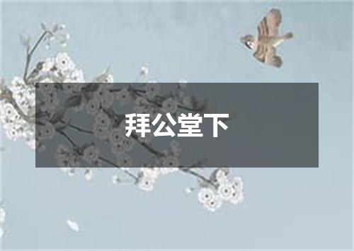 拜公堂下