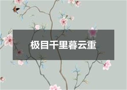极目千里暮云重