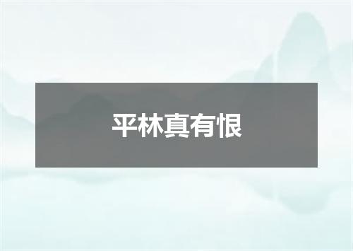 平林真有恨
