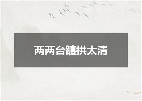 两两台躔拱太清