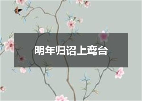 明年归诏上鸾台