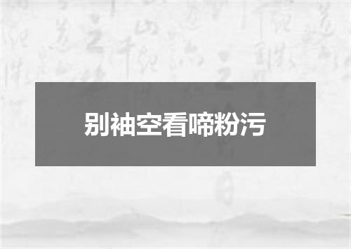 别袖空看啼粉污