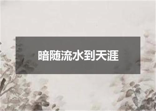 暗随流水到天涯