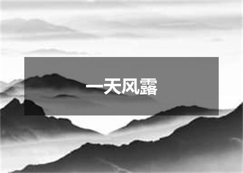 一天风露