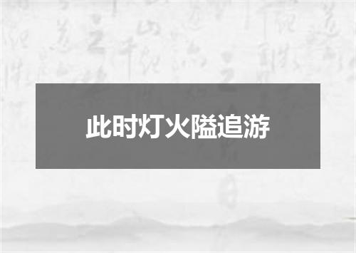 此时灯火隘追游