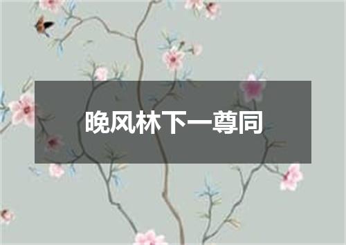 晚风林下一尊同