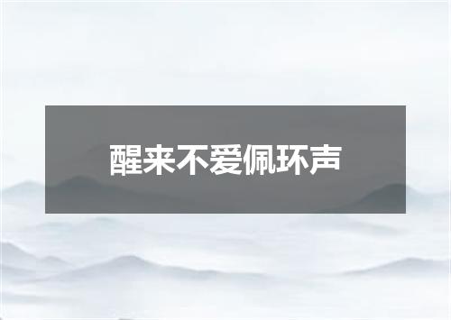 醒来不爱佩环声