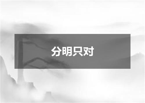 分明只对