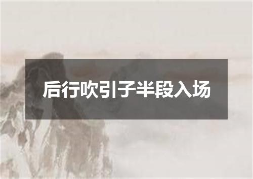 后行吹引子半段入场