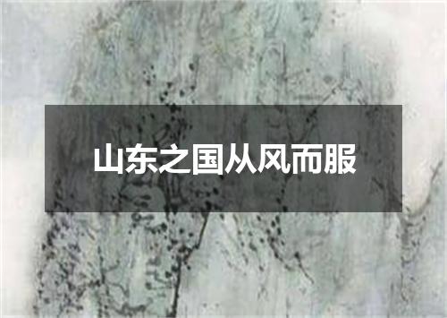山东之国从风而服