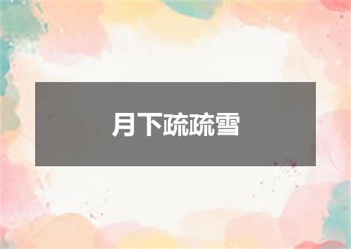 月下疏疏雪