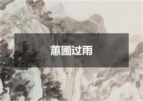 蕙圃过雨