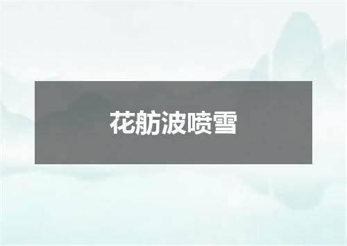 花舫波喷雪
