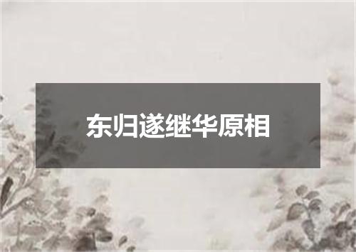 东归遂继华原相