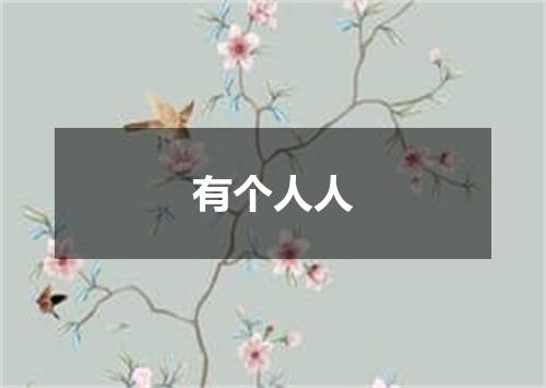 有个人人