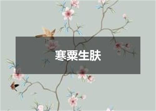 寒粟生肤