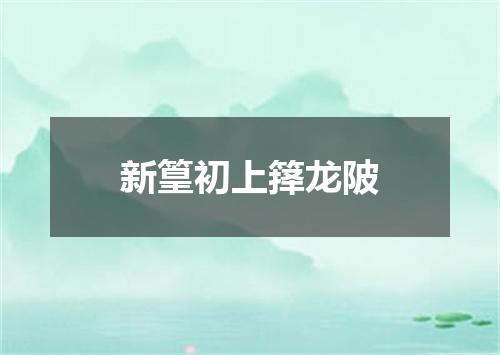 新篁初上箨龙陂