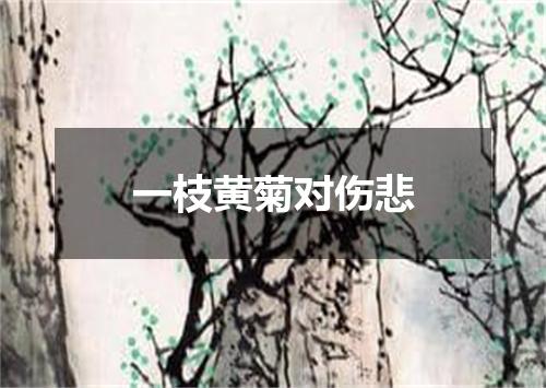 一枝黄菊对伤悲