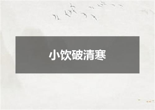 小饮破清寒