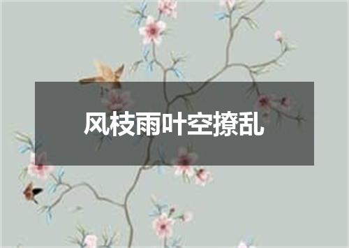 风枝雨叶空撩乱