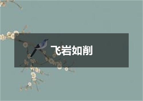飞岩如削