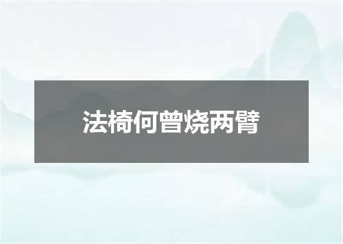 法椅何曾烧两臂