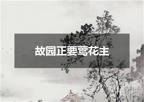 故园正要莺花主