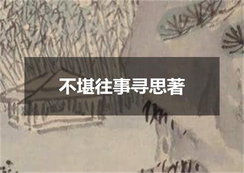 不堪往事寻思著