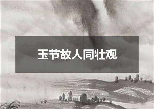 玉节故人同壮观
