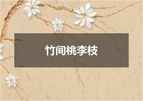 竹间桃李枝