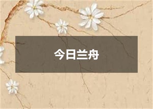 今日兰舟