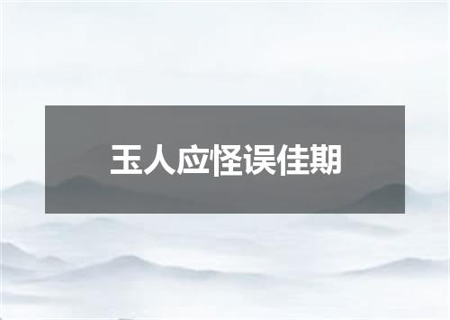 玉人应怪误佳期