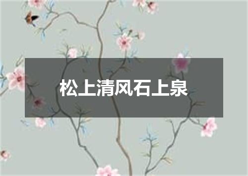 松上清风石上泉