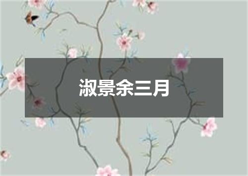 淑景余三月