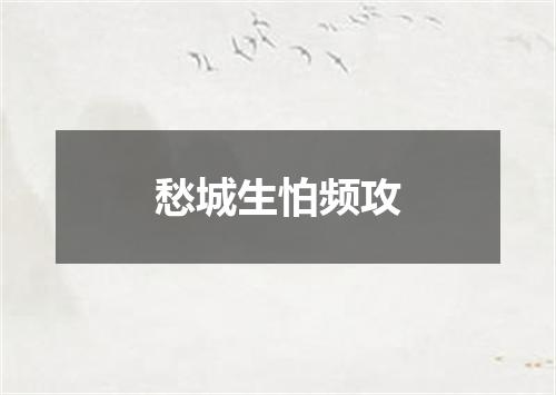 愁城生怕频攻