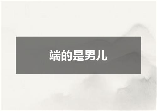 端的是男儿
