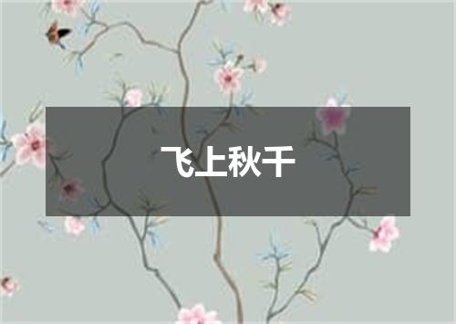 飞上秋千