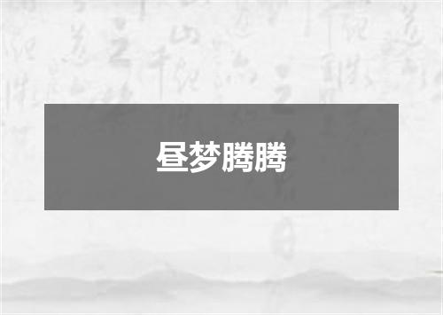 昼梦腾腾