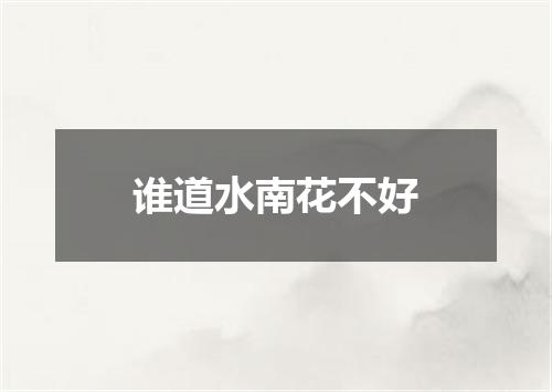 谁道水南花不好