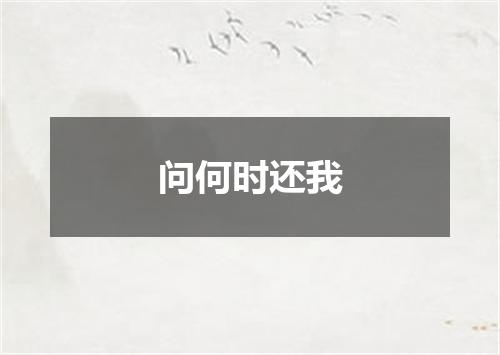问何时还我