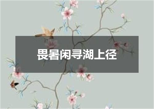畏暑闲寻湖上径
