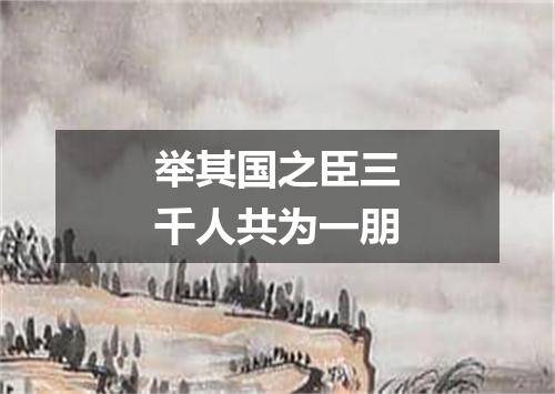 举其国之臣三千人共为一朋