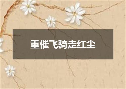 重催飞骑走红尘