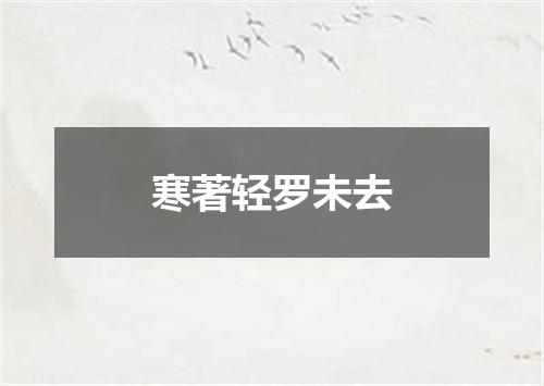 寒著轻罗未去