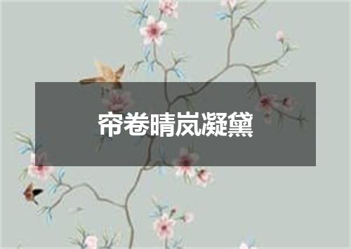 帘卷晴岚凝黛