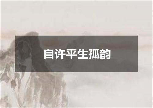 自许平生孤韵